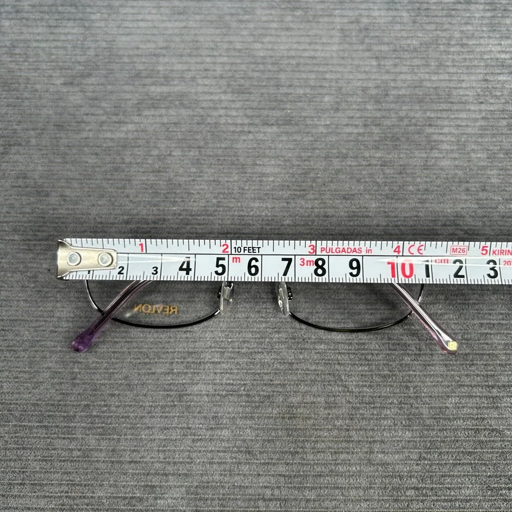 Revlon RV 510 Plum Oval Y2k Eyeglasses Metal Frames Purple Designer Eyewear
